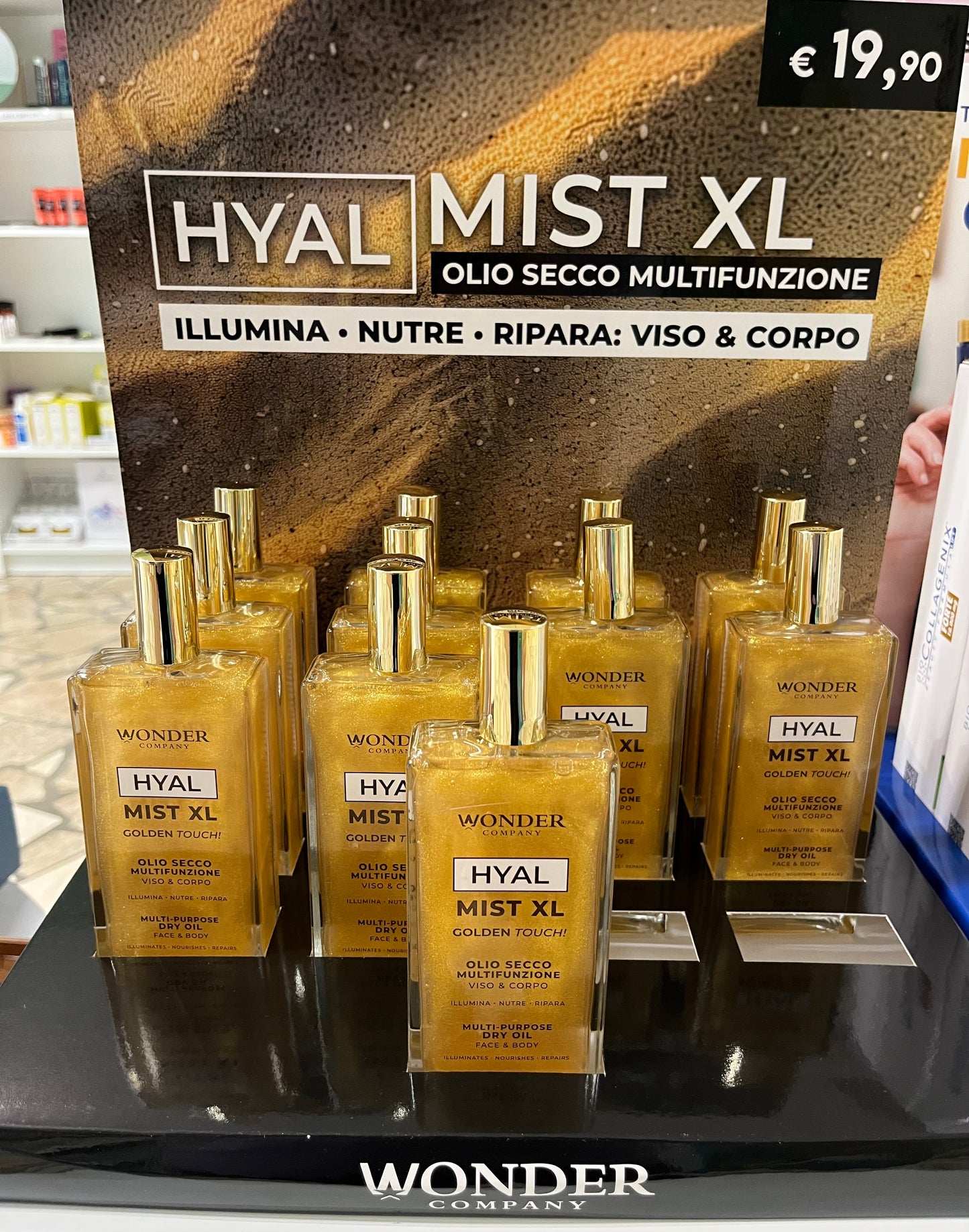 Olio secco idratante multiuso viso corpo spray wonder company 100 ml