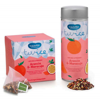 Twice infuso a freddo Silver Tin o filtro Arancia e Maracuja Neavita