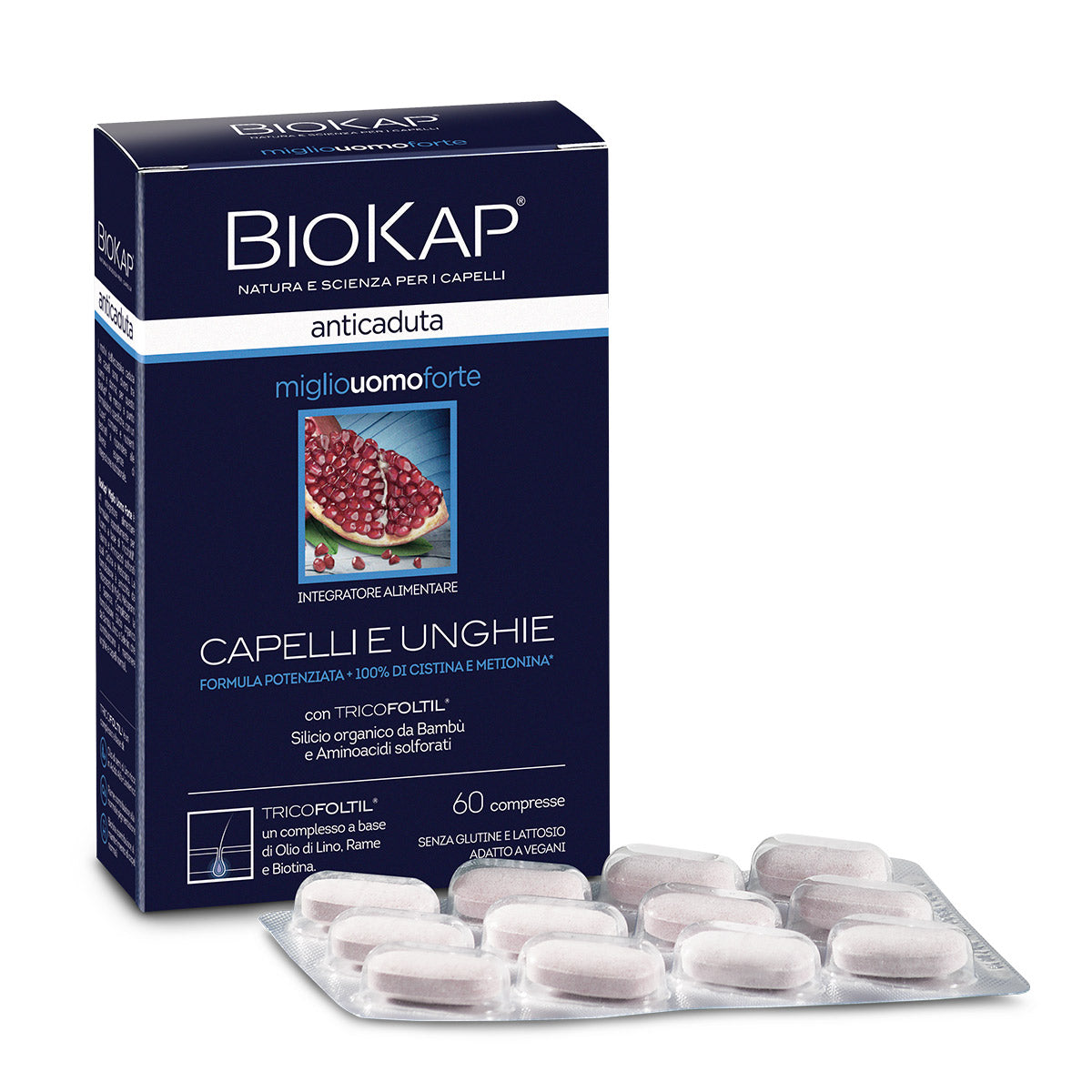 BioKap Anticaduta Miglio Uomo Forte 60 COMPRESSE