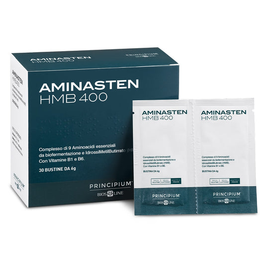Aminoacidi essenziali Aminasten HMB 400 Biosline 15 o 30 buste
