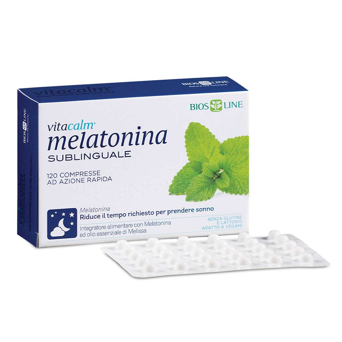 VitaCalm Melatonina Sublinguale 60 o 120 compresse Biosline