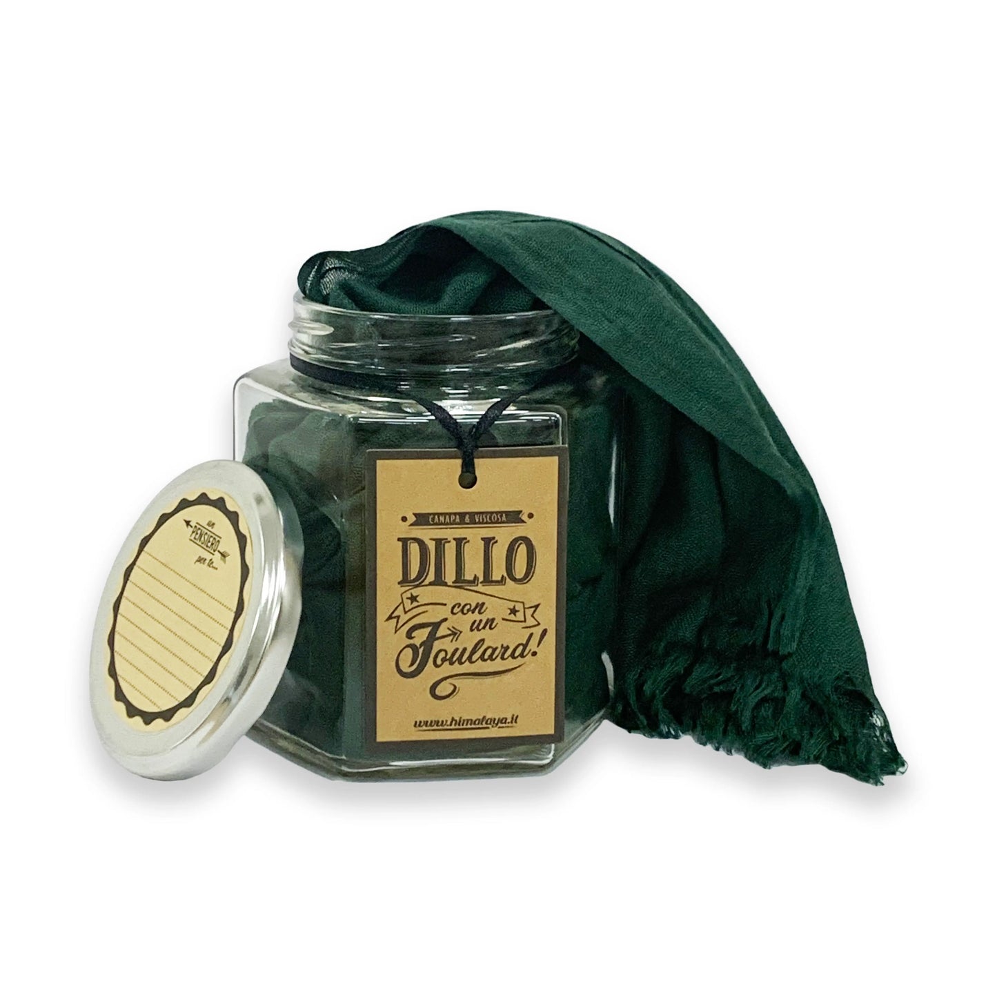 Foulard in canapa e viscosa