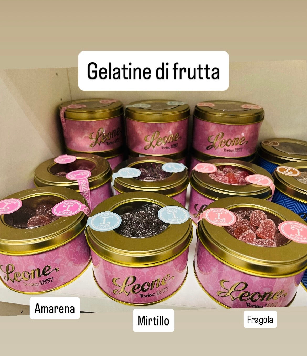Latta con gelatine di frutta