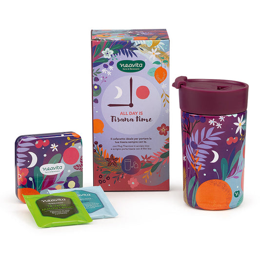 All Day is Tisana Time - Kit Tazza Termica con 4 Filtri Biologici