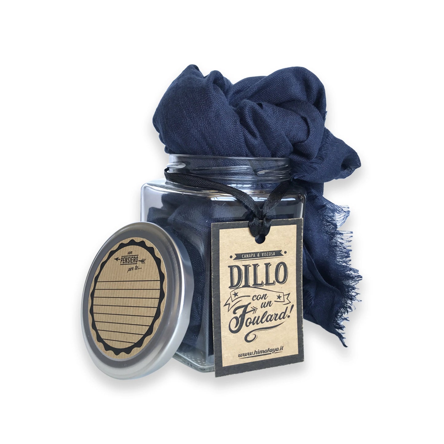 Foulard in canapa e viscosa