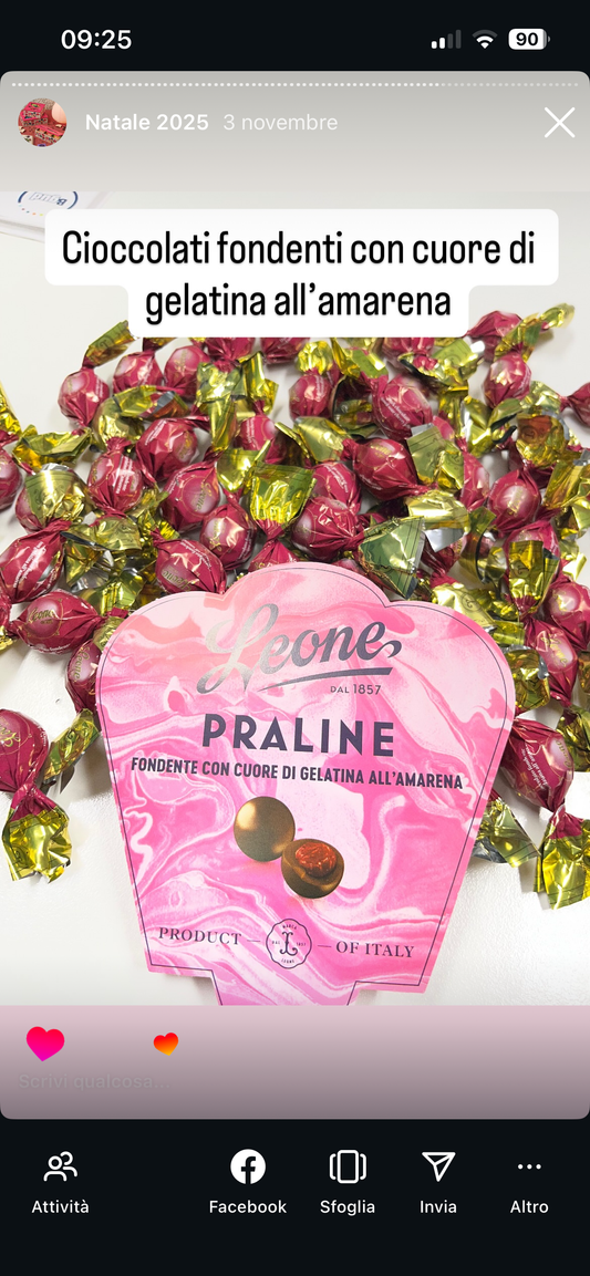 Gelatine amarena ricoperte di cioccolato fondente