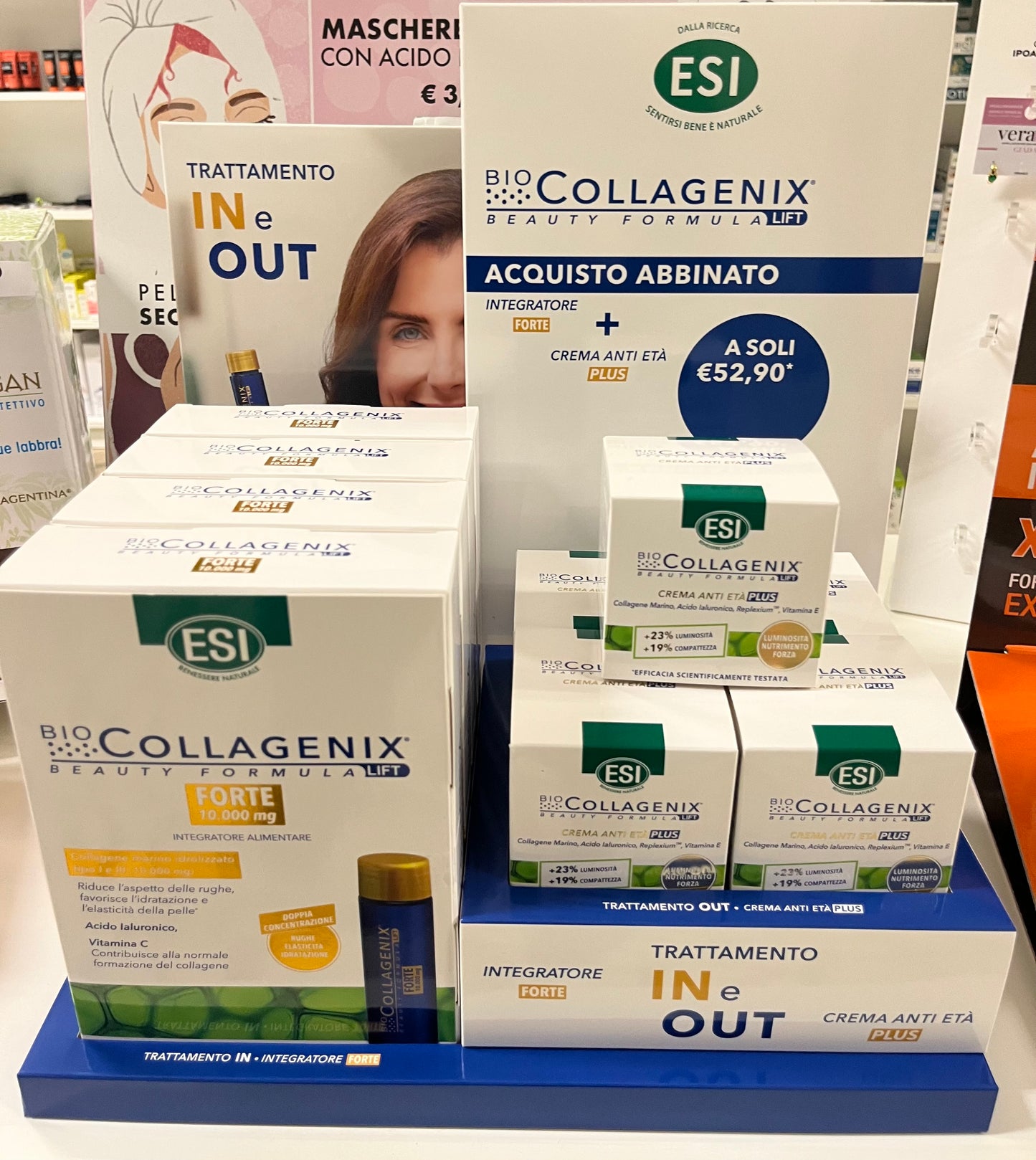 Offerta biocollagenix Kit 10 drink da bere di collagene+ crema viso