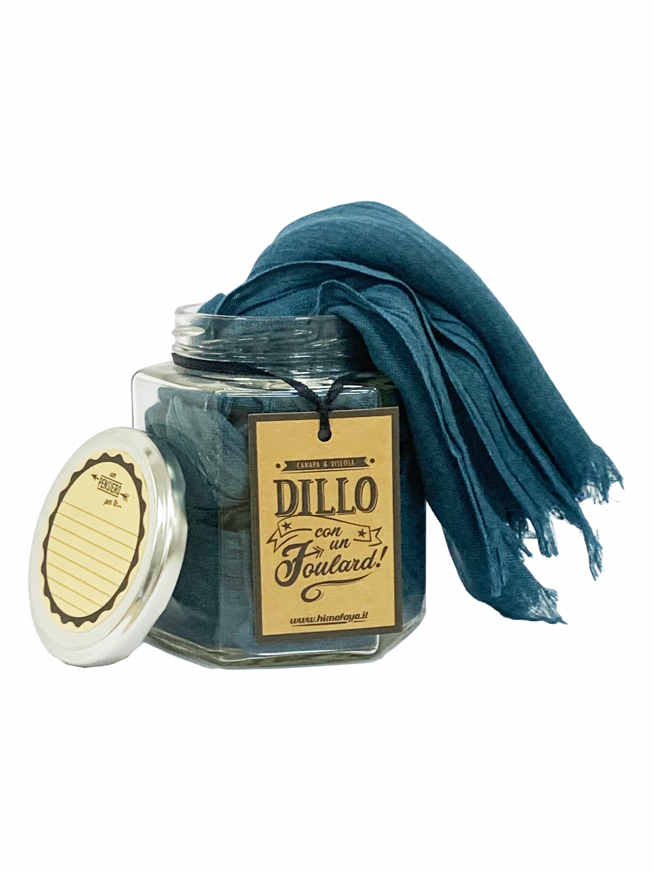 Foulard in canapa e viscosa