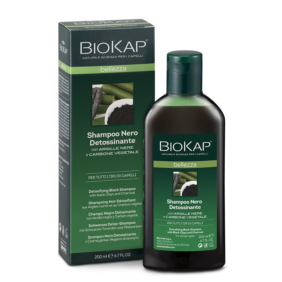 BioKap Bellezza Shampoo Nero Detossinante 200 ml