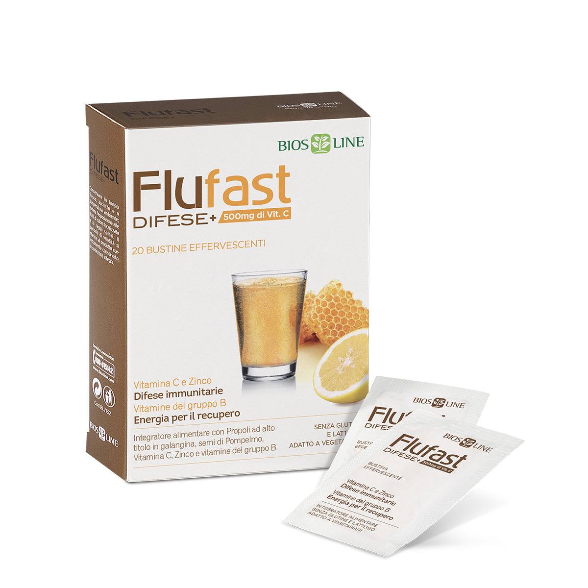 Flufast Difese+ 20 bustine effervescenti Biosline