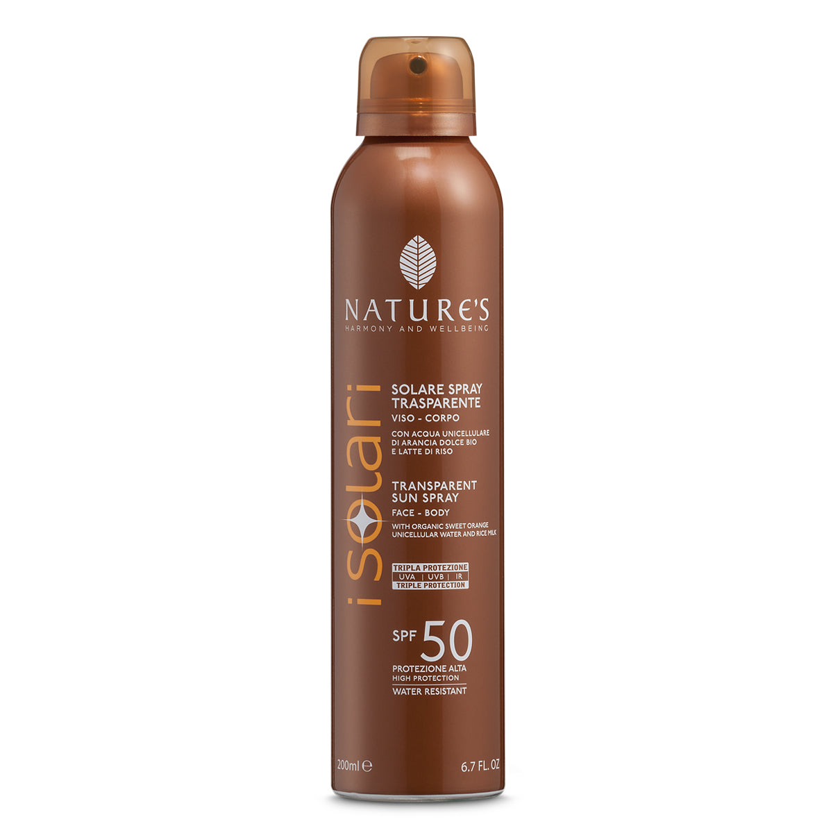 Solare Spray Trasparente SPF 50 Nature's