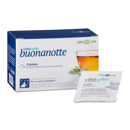 vitacalm buonanotte tisana 20 bustine Biosline