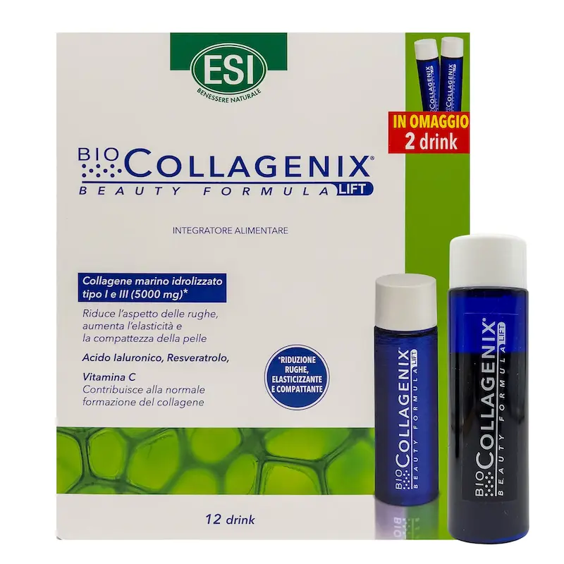 PROMO Biocollagenix Integratore Antiage Collagene Marino 10+2 Fiale omaggio – Esi