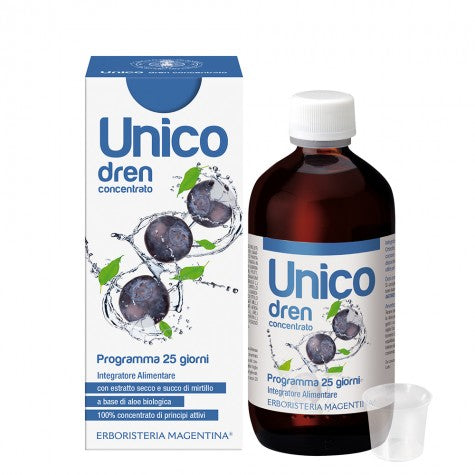 Unico Dren - con estratto secco e succo di Mirtillo